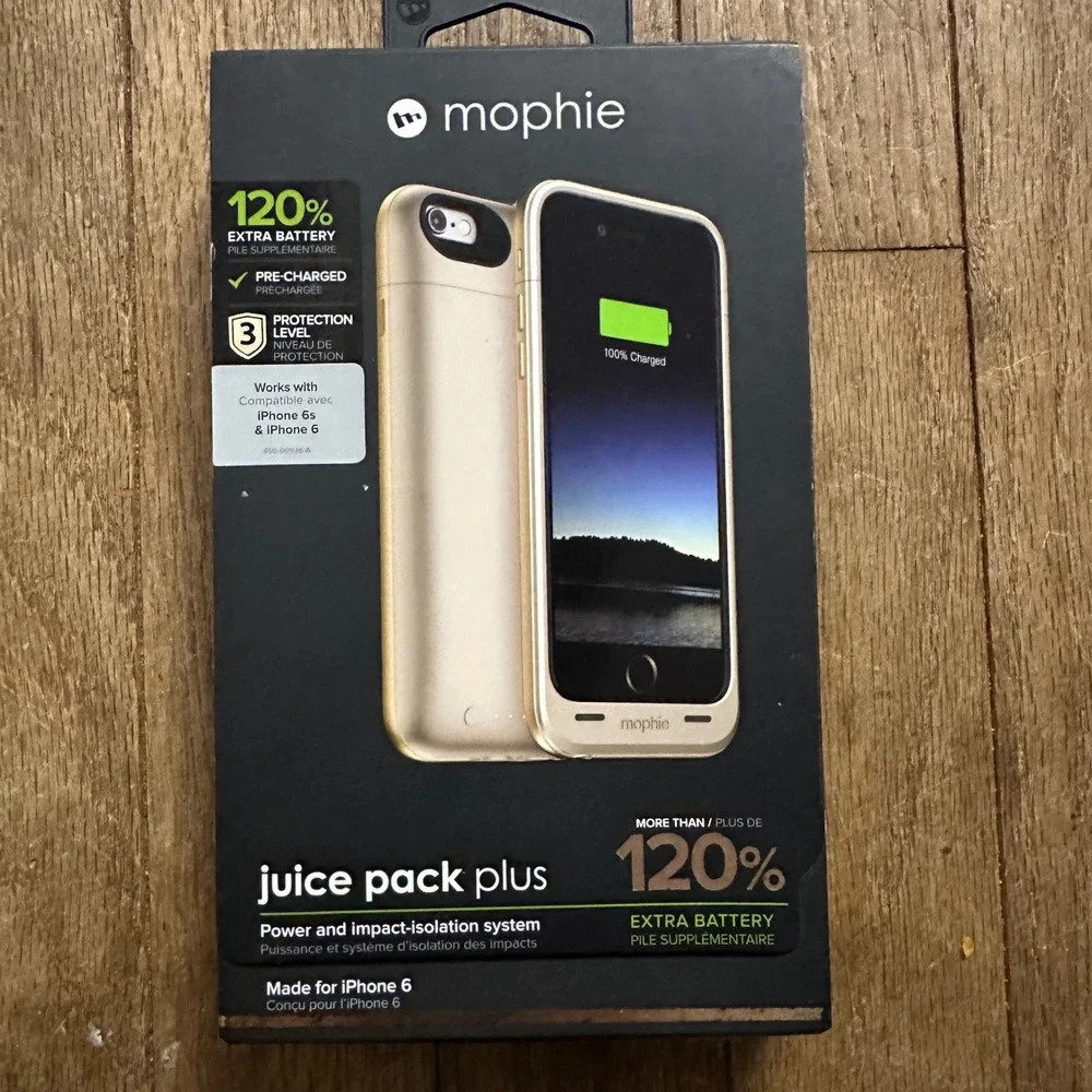 Mophie Juice Pack Plus Power and Impact Isolation System for iPhone 6 Gold